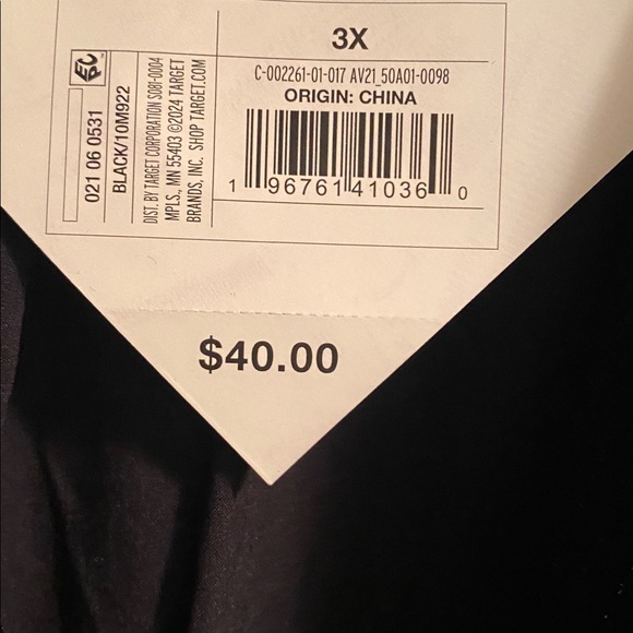 Ava & Viv Black Velour Blazer with Pinstripes - Picture 6 of 6